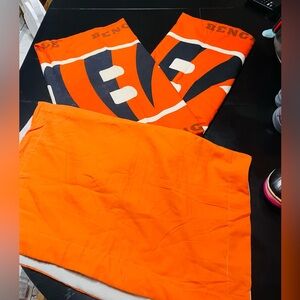 Set cincinnati bengals standard pillowcases and gray orange sham sheets nfl